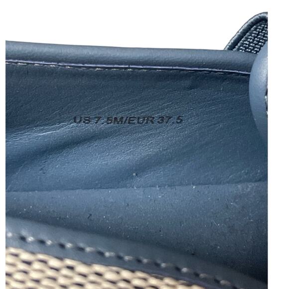 VINCE Preston Felted Skate White Woven Slip-on Sneakers in Anchor Blue Size 7.5 - Picture 5 of 9